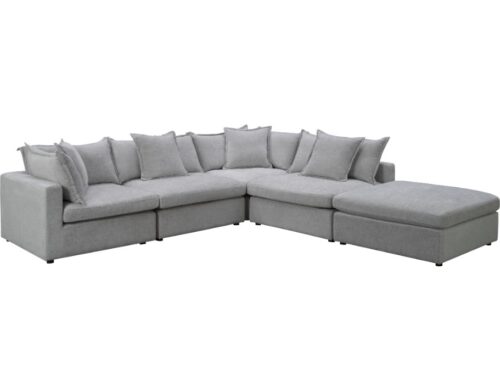 Colorado Corner Lounge With Ottoman -Sliver